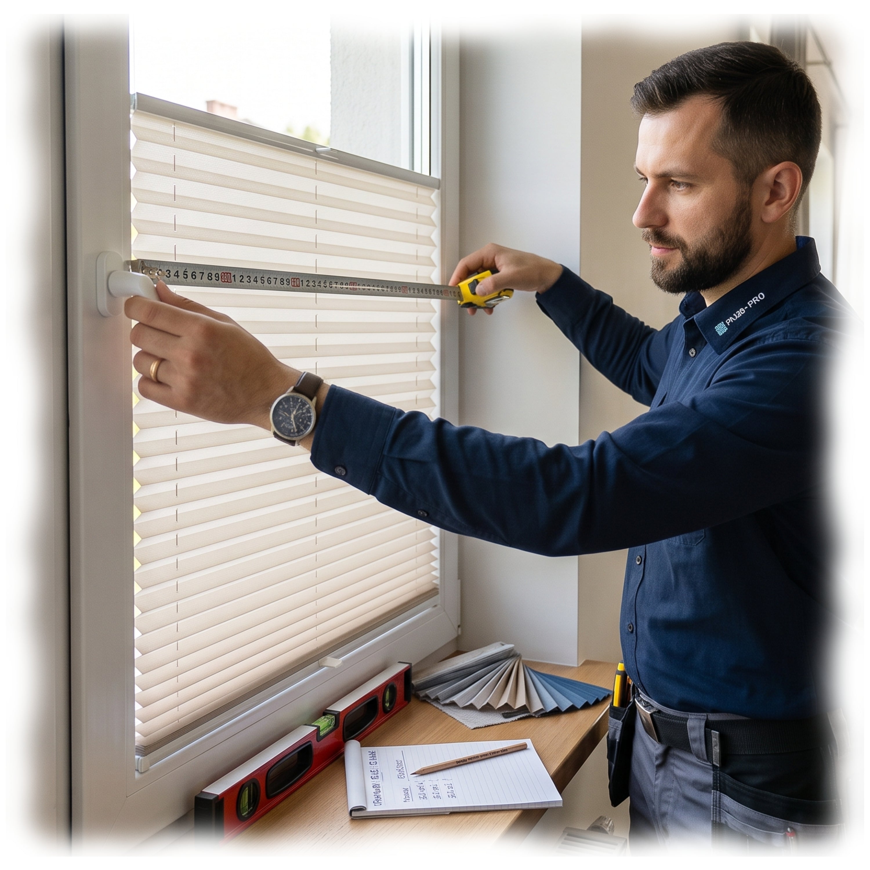Wie misst man ein Fenster richtig für ein Plissee aus?