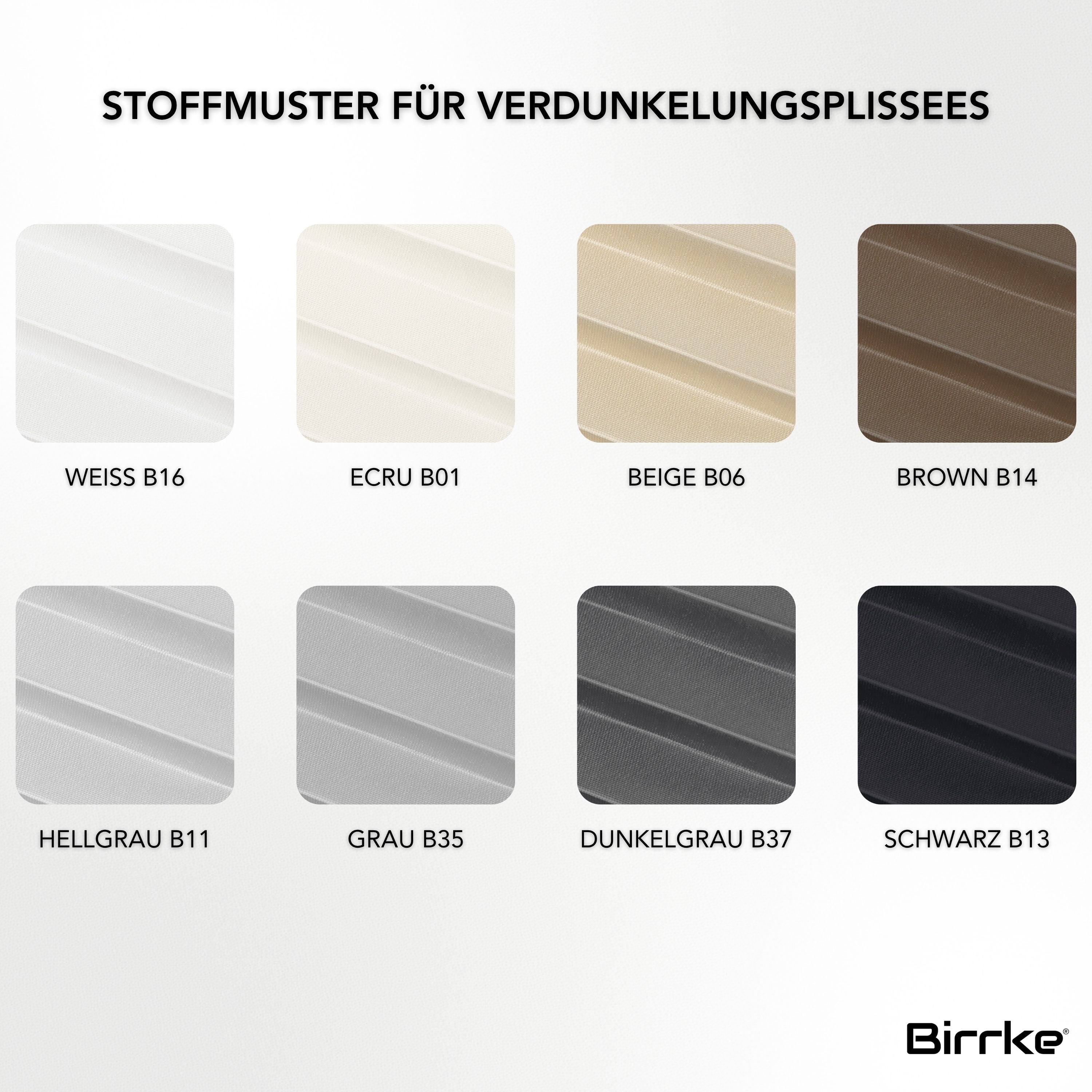 Birrke® Stoffmuster-Sets – Plissee & Rollo