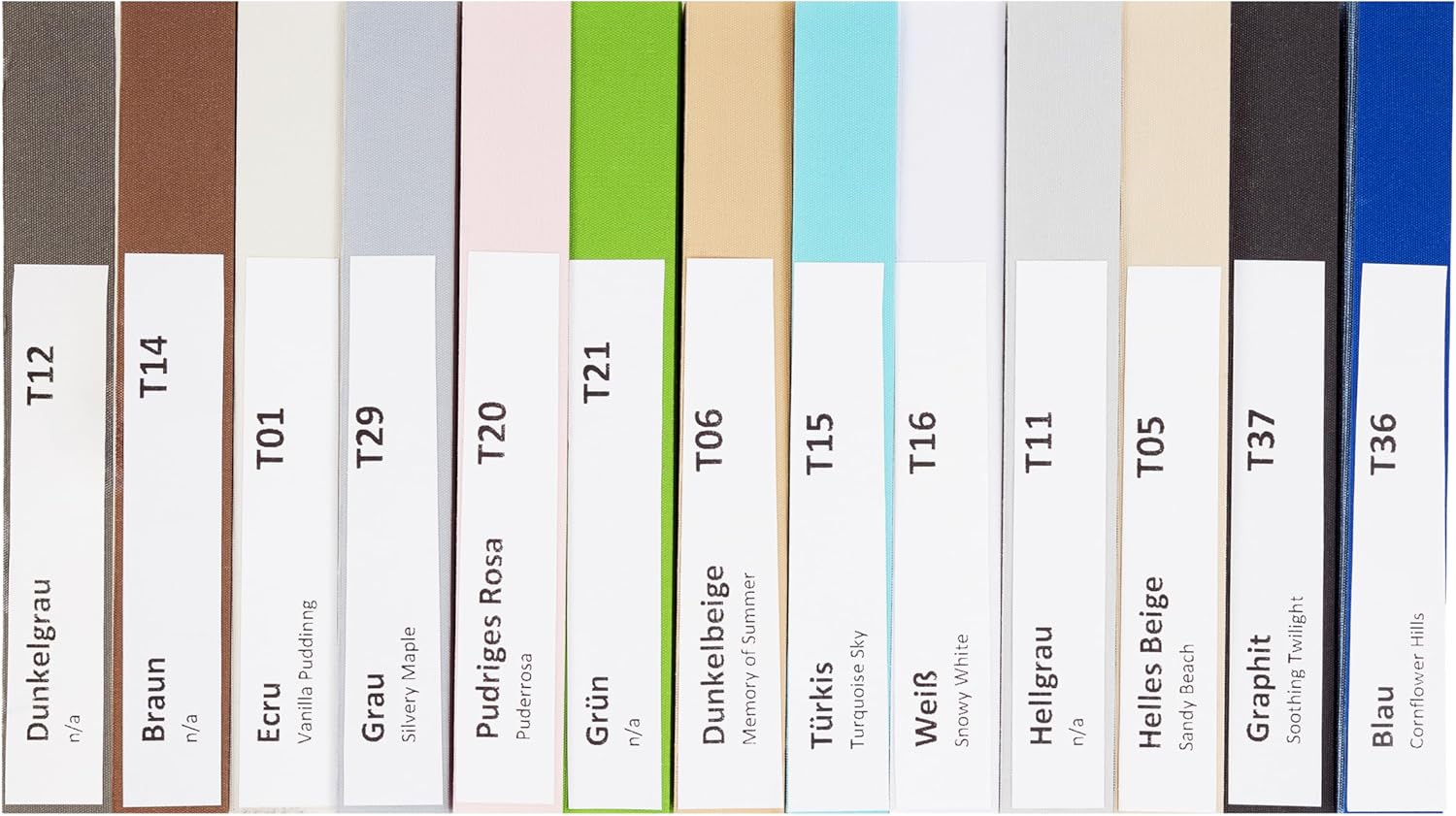 Plissee Stoffmuster – Wähle Farben für deine Plissees und Thermo-Plissees