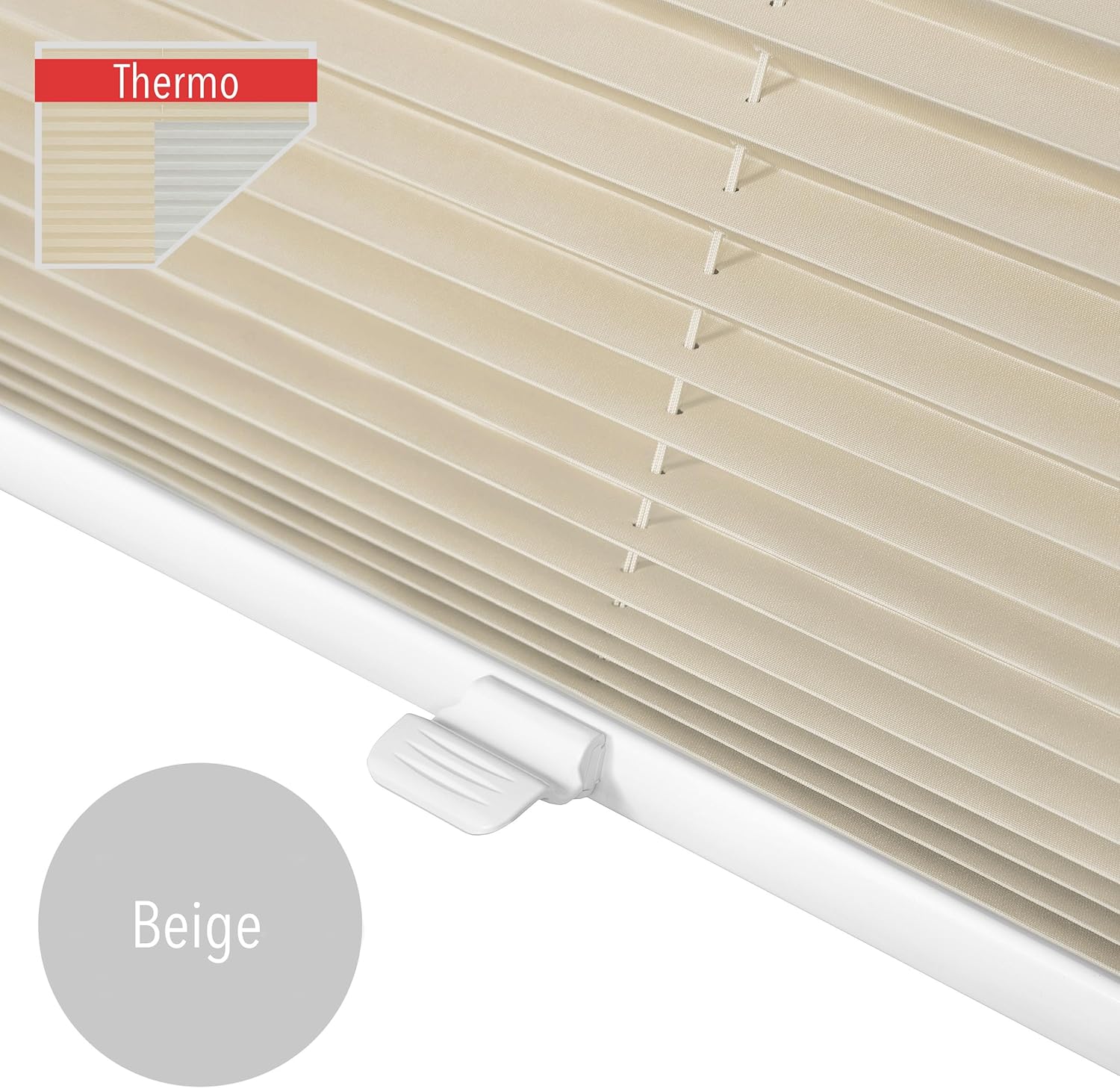 Thermo Plissee mit Bohren nach Maß – Maßgefertigt