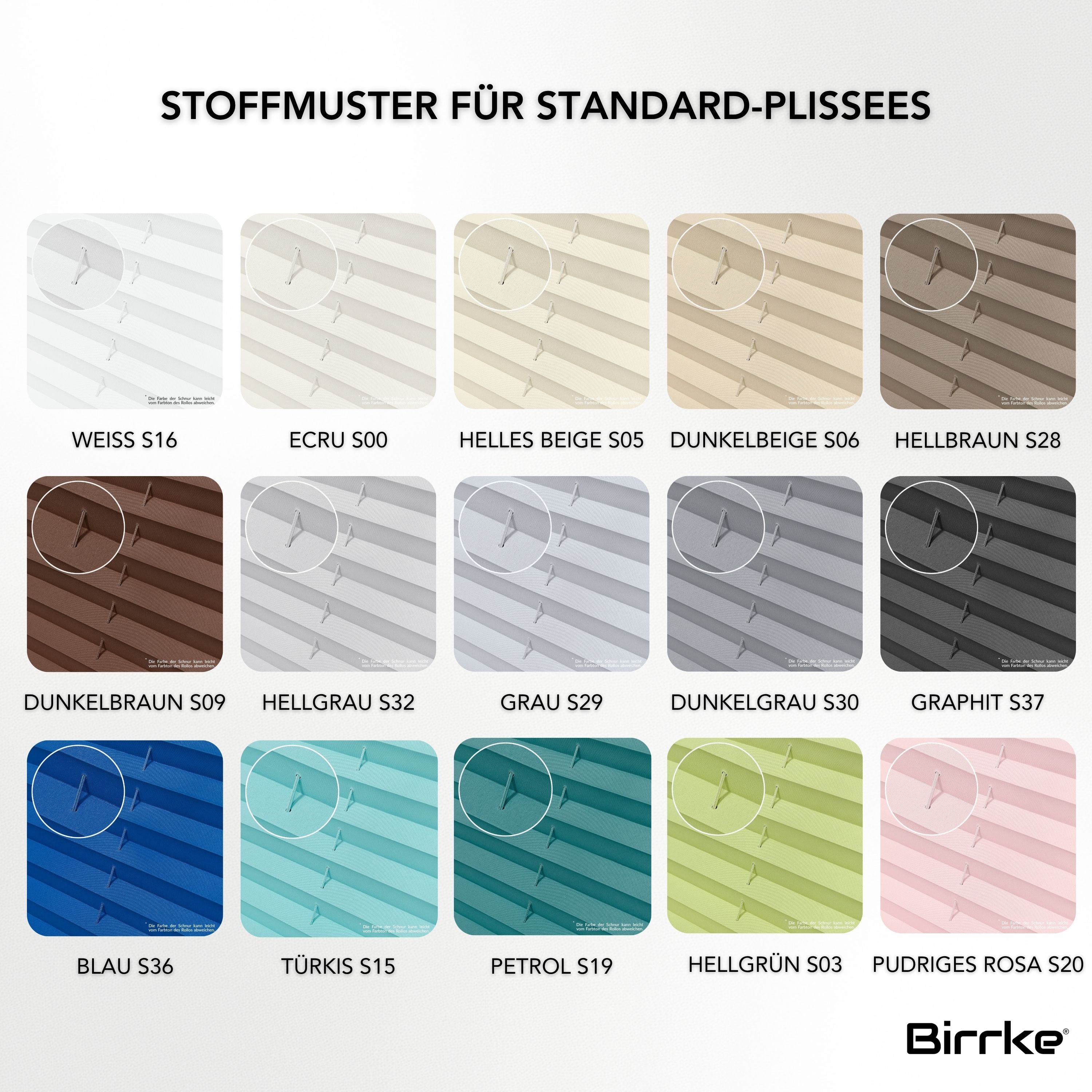 Birrke® Stoffmuster-Sets – Plissee & Rollo