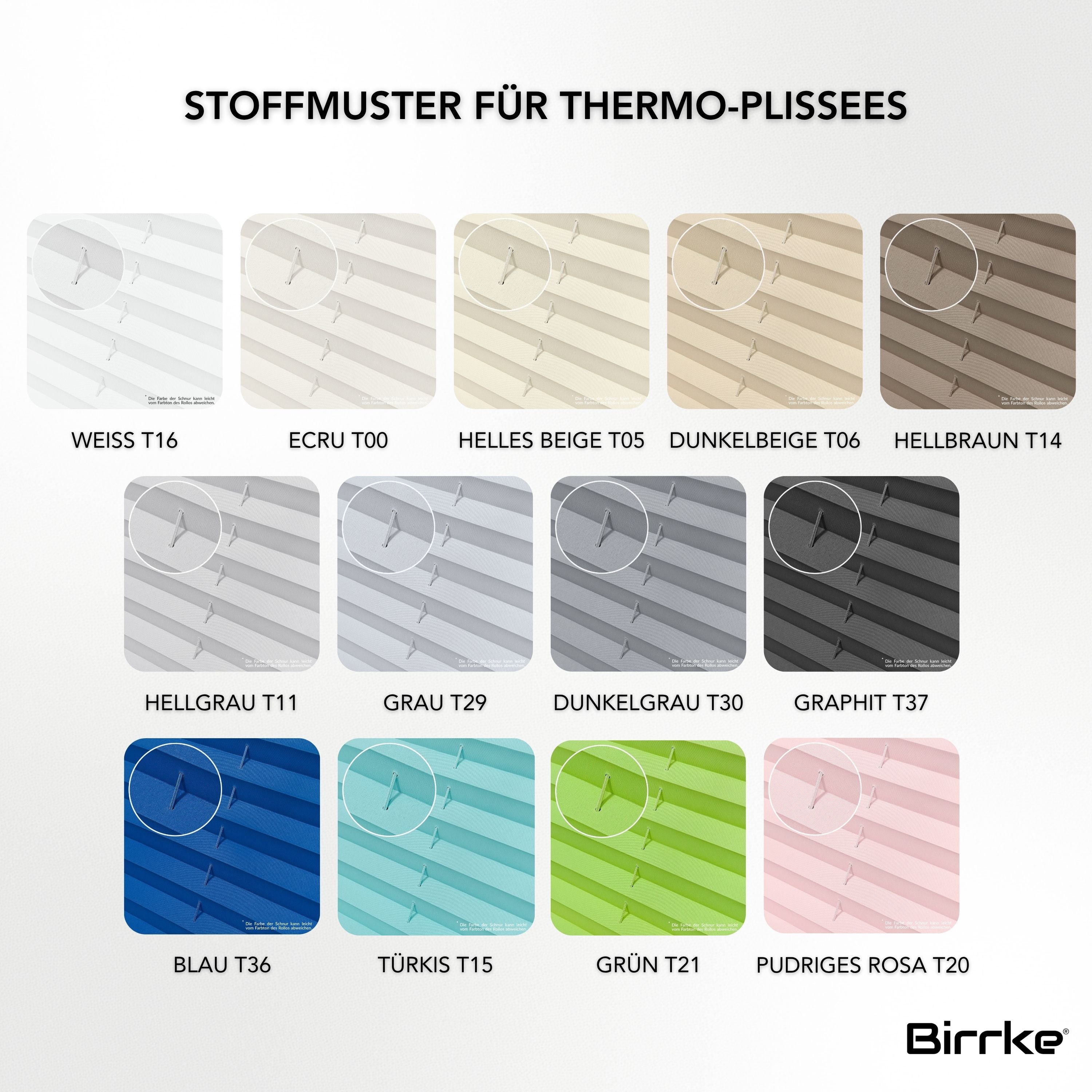 Birrke® Stoffmuster-Sets – Plissee & Rollo